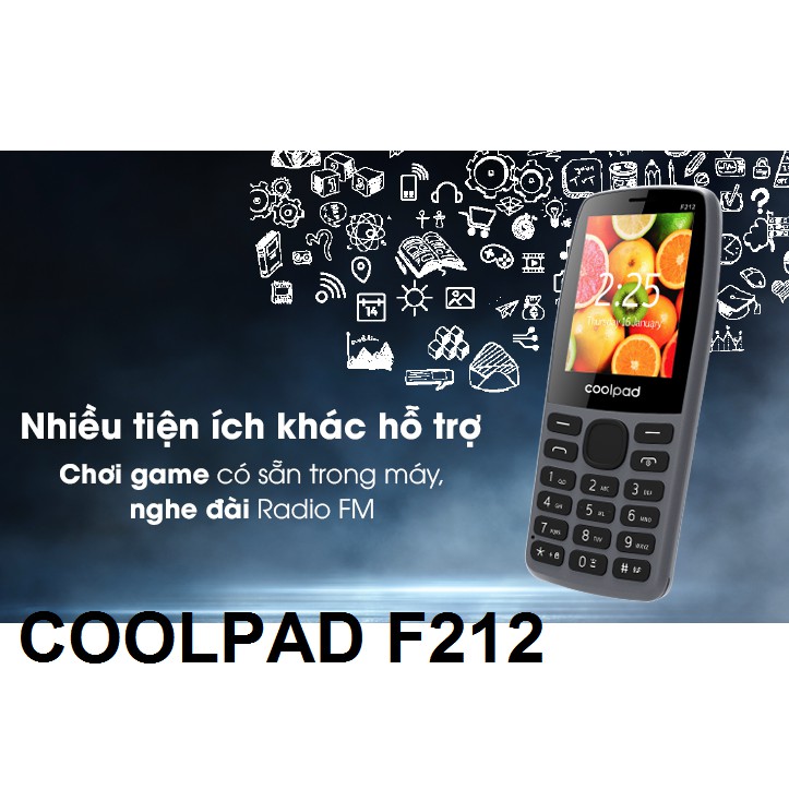 Điện Thoại Pin Bền Gía Rẻ COOLPAD F212 2 Sim Màn Hình Lớn Chính Hãng Bảo Hành 12 Tháng