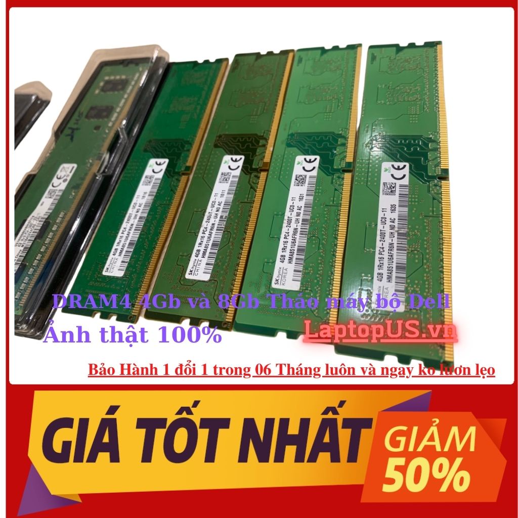 Ram PC DDR4 8Gb 4Gb bus 2400Mhz- ram tháo máy đồng bộ Samsung, và nhiều hãng khác chuẩn Mỹ BH 3 năm