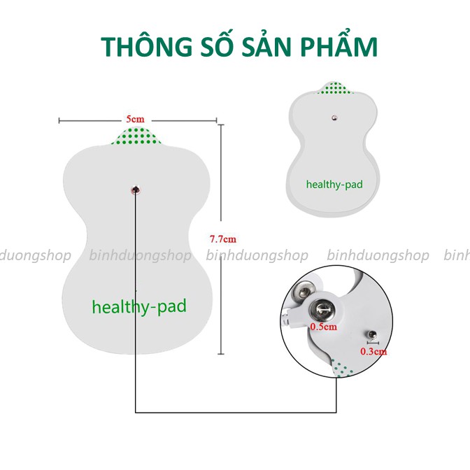 1 cặp miêng dán điện xung Healthy-Pad