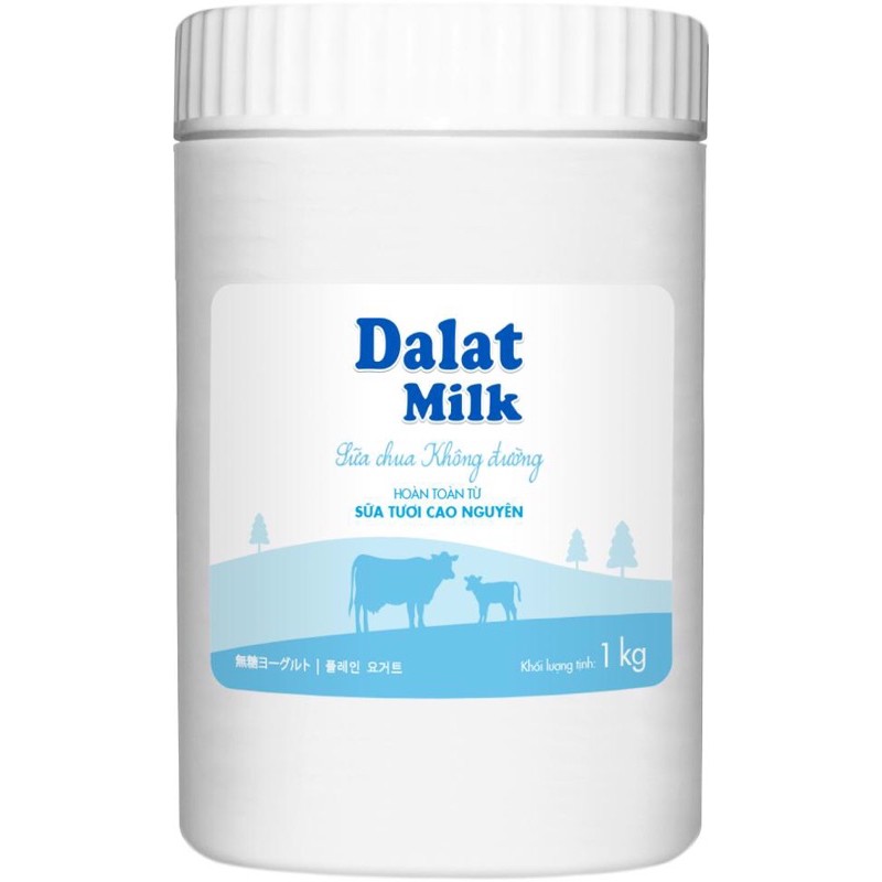 Mã GROSALE2 giảm 8% đơn 150K Sữa chua không đường Dalat milk hộp 1kgChỉ