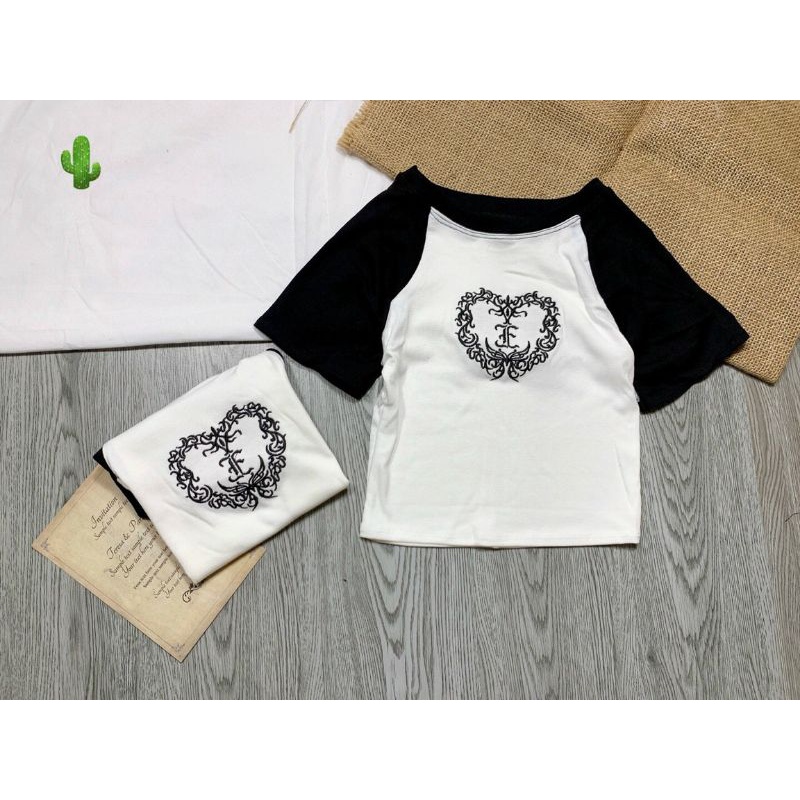 Áo croptol boril tay phối