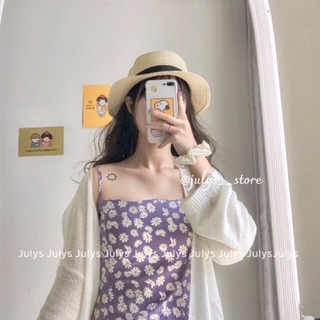 Đầm 2 dây hoa cúc - DV01