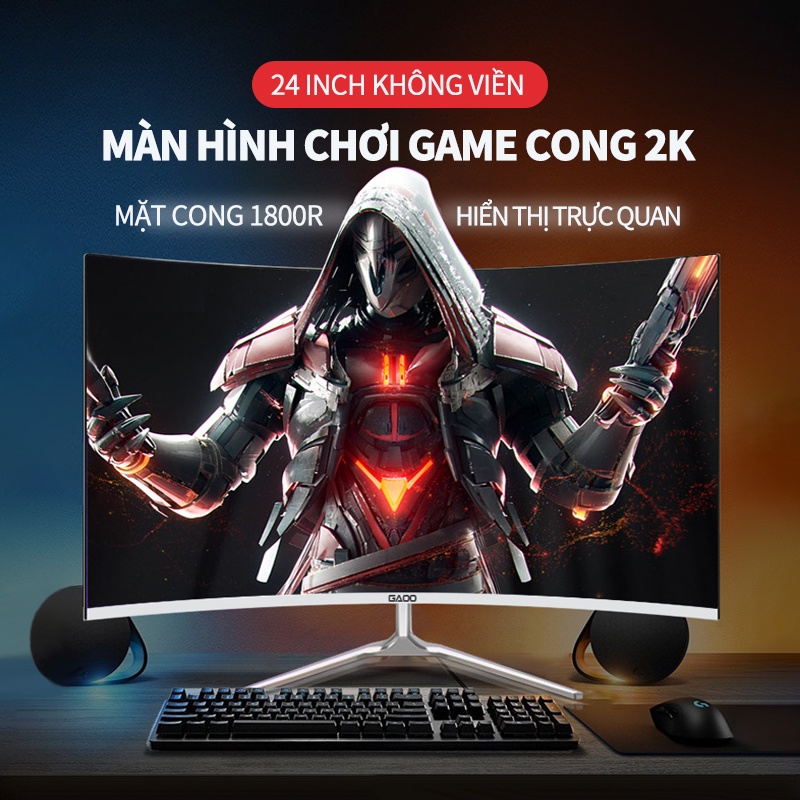 Bảo hành-Màn hình máy tính  24 inch Màn hình cong DC điều chỉnh tỉ lệ ánh sáng xanh, lọc ánh sáng xanh một cách hiệu | BigBuy360 - bigbuy360.vn