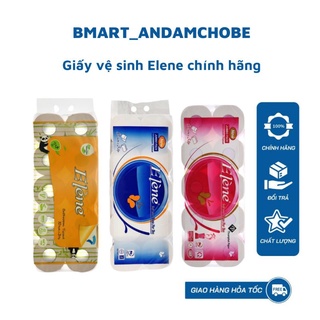 Giấy vệ sinh Elene xanh/hồng/elene than tre 10 cuộn 3 lớp siêu dày