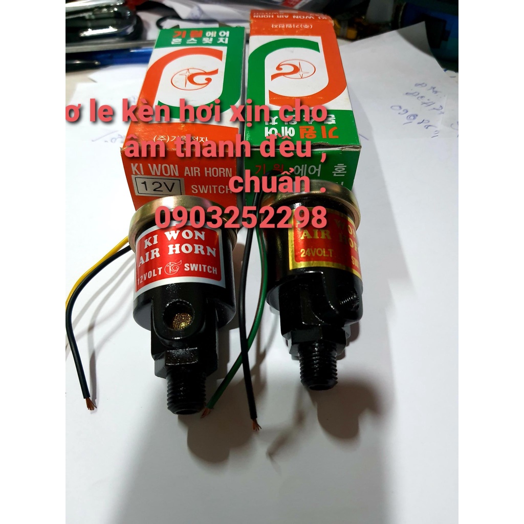 [Mã LIFEAUMAY giảm 10% tối đa 30k đơn 150k] Rơ le còi hơi Hàn Quốc, rơ le kèn hơi kiwon 24v- 12v