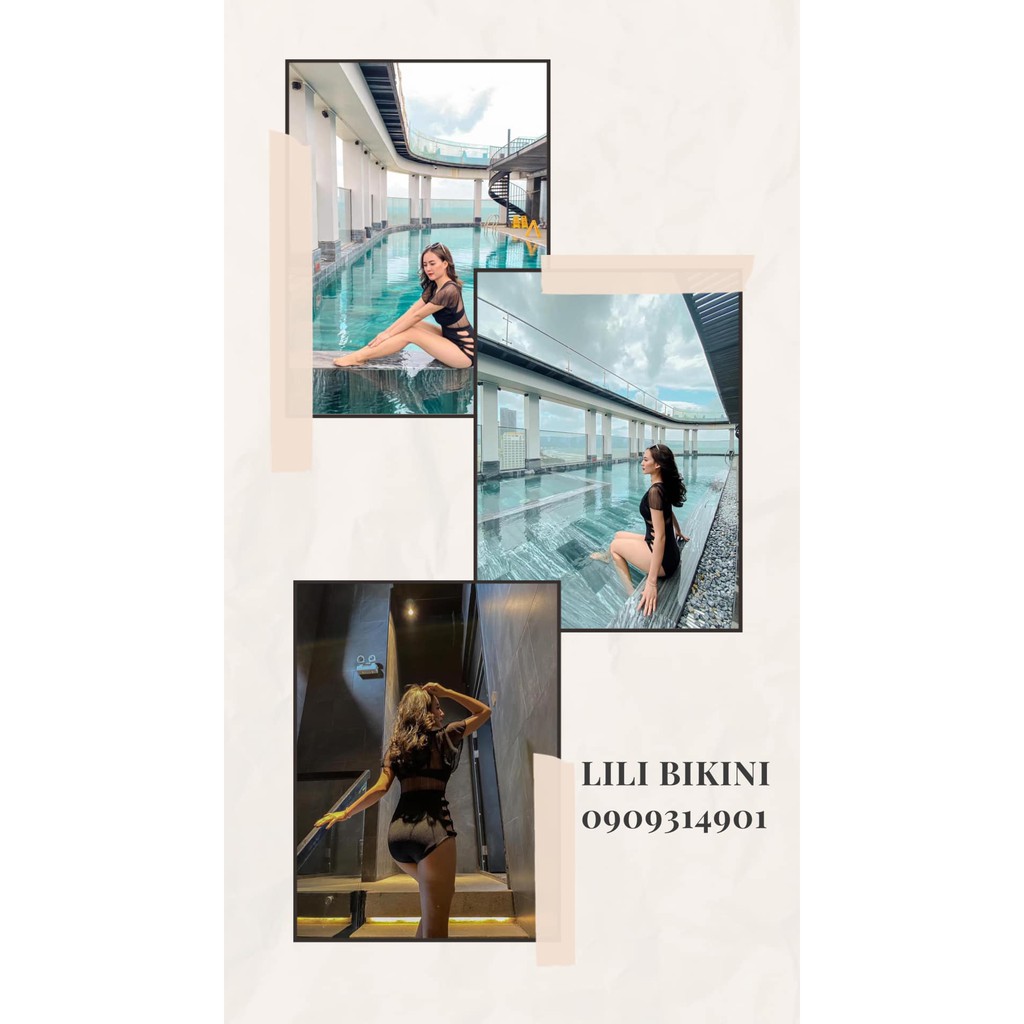 Bikini một mảnh, monokini sexy kèm áo ngực riêng, có gọng mút nâng ngực, đồ bơi xuyên thấu đan dây hông khoe eo tôn dáng