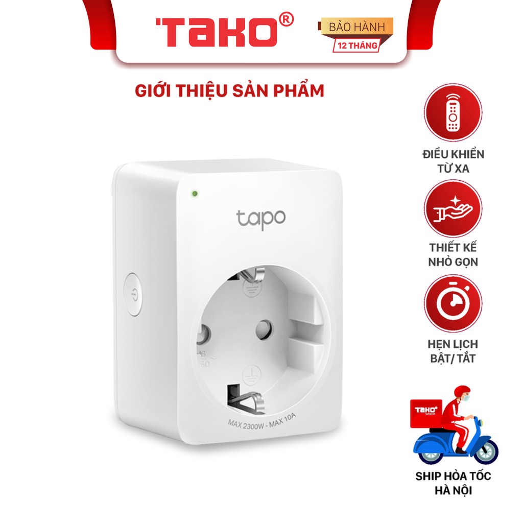 Ổ cắm Wi-Fi thông minh Tapo P100 điều khiển bằng giọng nói. Chính hãng, BH 12 tháng