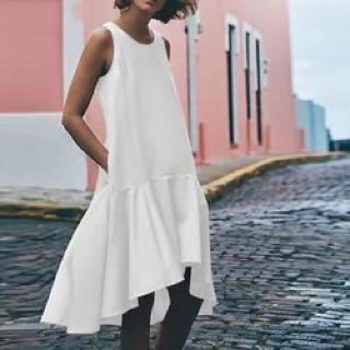 Giảm 50% Đầm Linen đuôi cá lệch tà