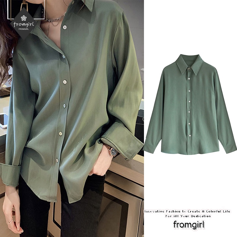 Áo Sơ Mi Dài Tay Dáng Rộng Thiết Kế Mới Thời Trang Mùa Xuân Dành Cho Nữ 2022