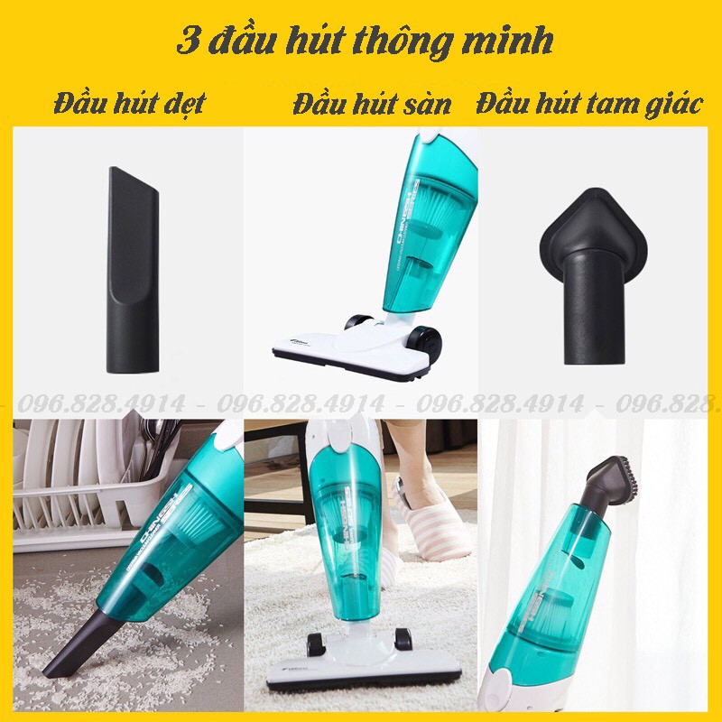 Máy Hút Bụi Cầm Tay Gia Đình Deerma DX118C Công Suất Lớn 600W Hút Sạch Bụi Bẩn Với 3 Đầu Hút - BH 6 Tháng | BigBuy360 - bigbuy360.vn