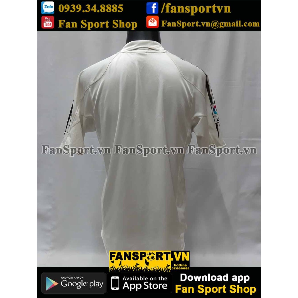 Áo đấu Real Madrid 2004-2005 home shirt jersey white cầu thủ bóng đá