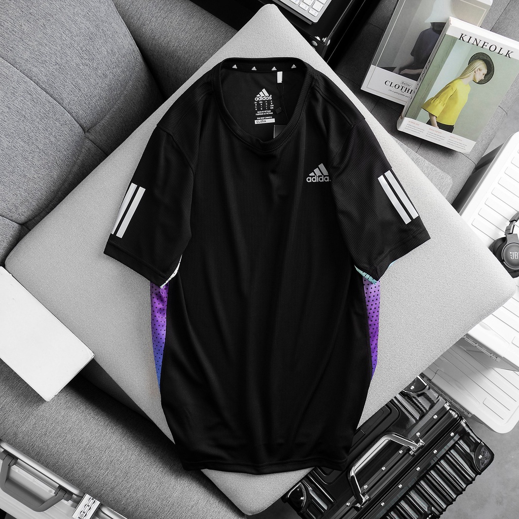Áo Adidas tay ngắn phối sườn chuyển nhiệt