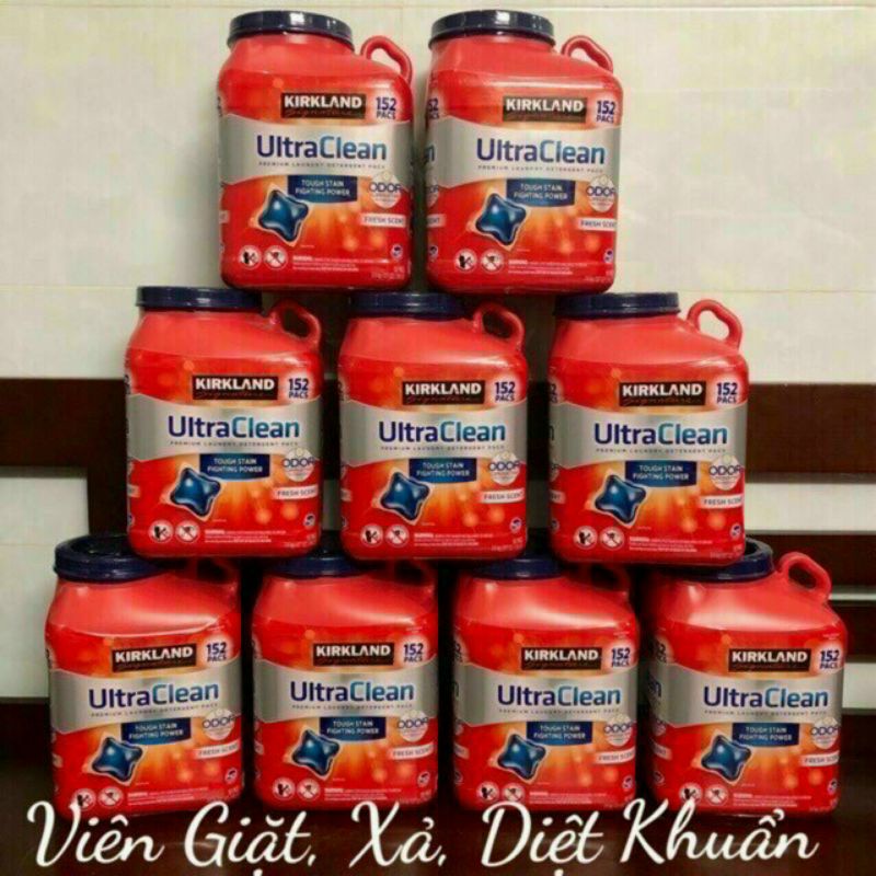 Viên giặt kirkland 152 viên UltraClean Mỹ