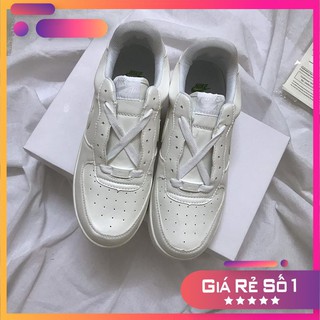 Giày af1 trắng da hai lớp, đế đúc