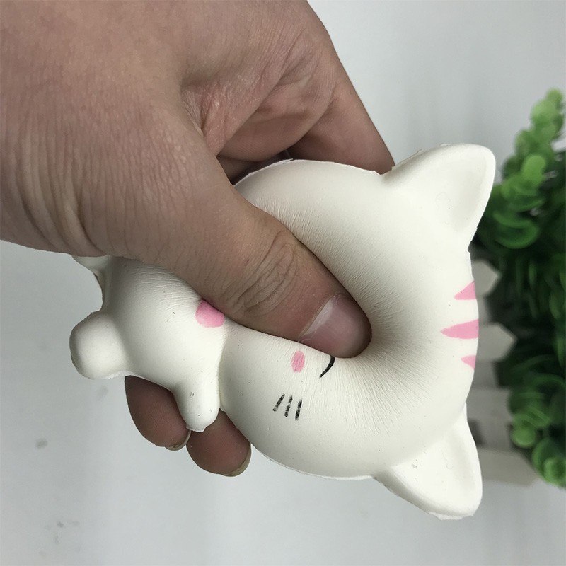 Jumbo White/Pink Doll DIY Decor Mochi Cute Red Bow Knot Animal Squeeze Toys |shopsquishydep