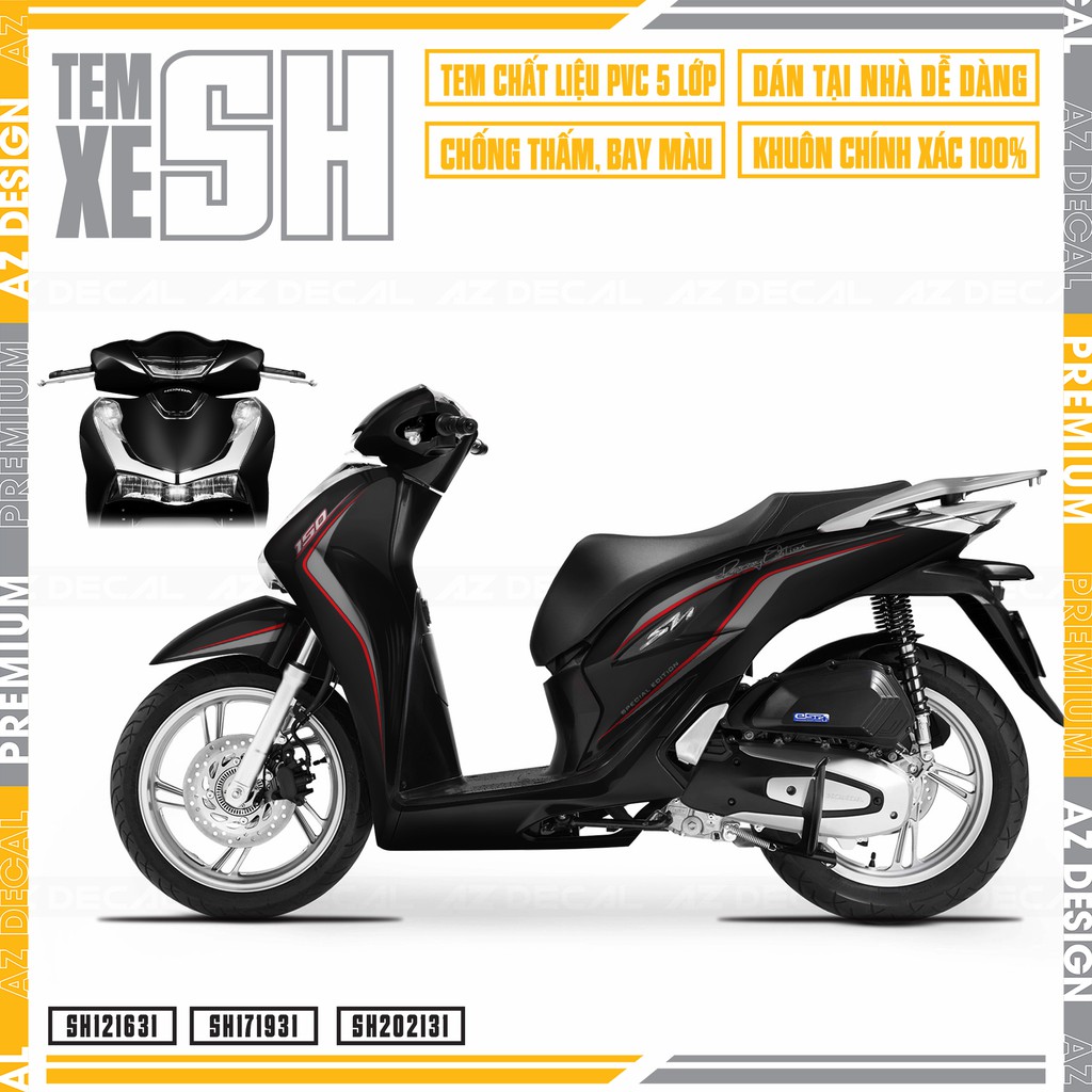 Tem Rời Xe SH Mẫu Racing 150 Đời Xe 2012 - 2022 | SH31 | Tem Chế Chống Nước, Decal Bền Màu