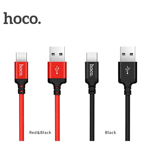 Dây Cáp sạc dây dù cổng sạc USB to Type-C Hoco X14 dài 1m/2m