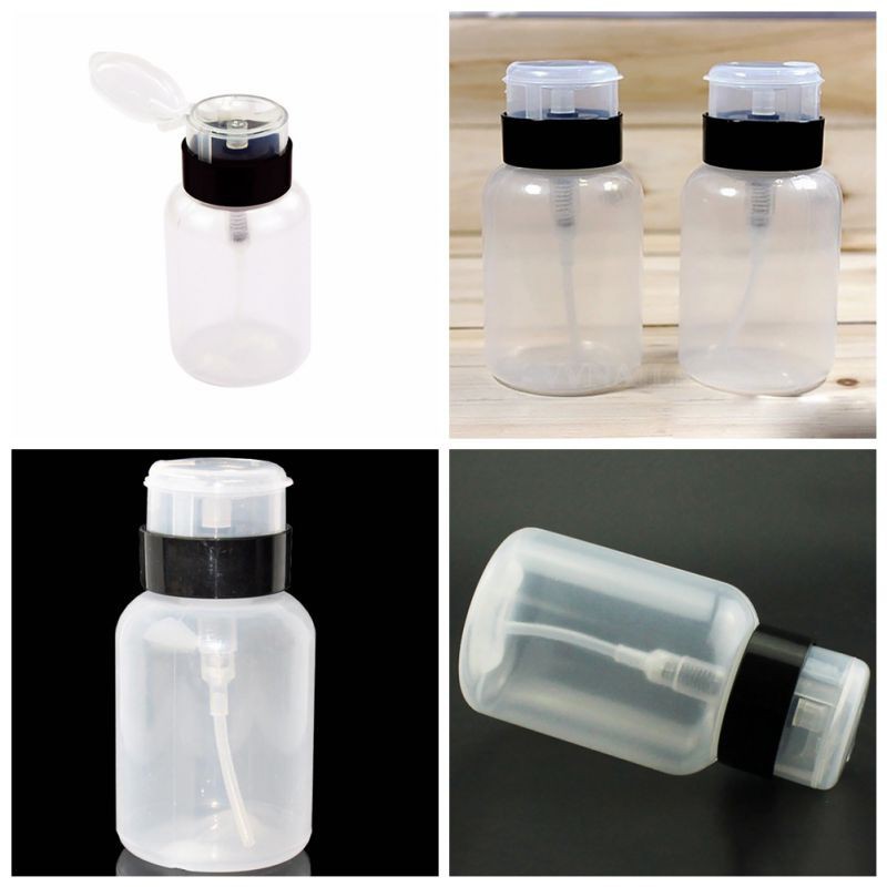 Bình bơm rỗng 210ml dùng để đựng chất tẩy sơn móng tay tiện dụng