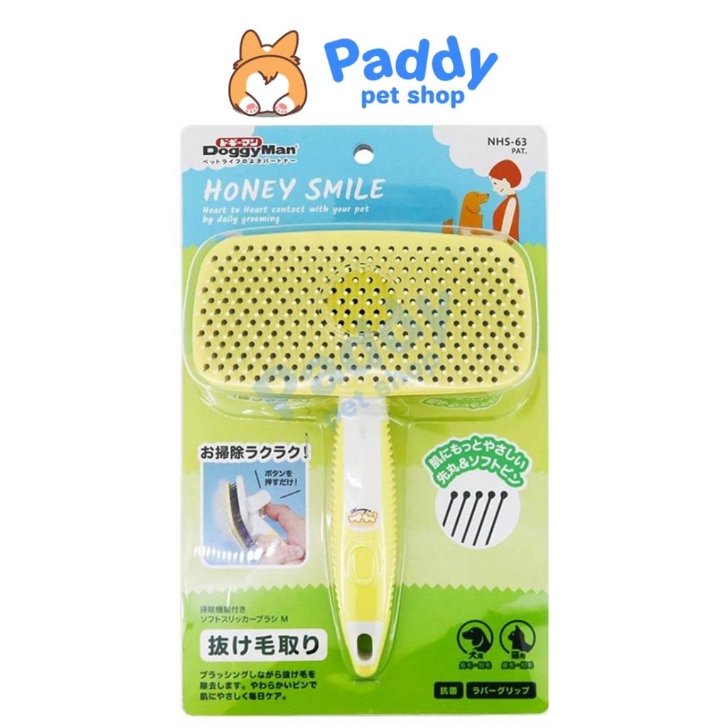 Lược Chải Lông Chó Mèo Cao Cấp DoggyMan Có Bấm Tách Lông