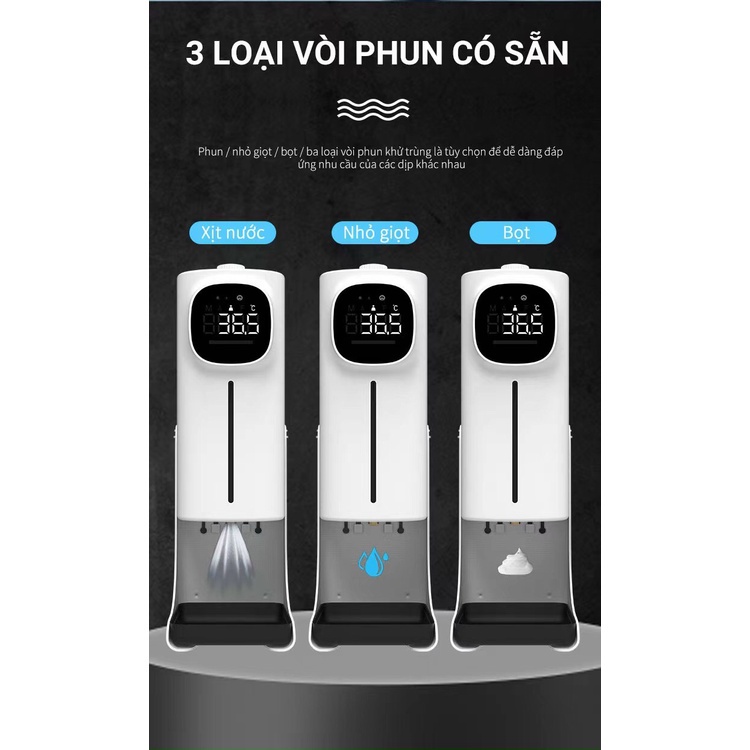 Máy đo thân nhiệt kèm rửa tay sát khuẩn K9 Pro Plus và K9 Max