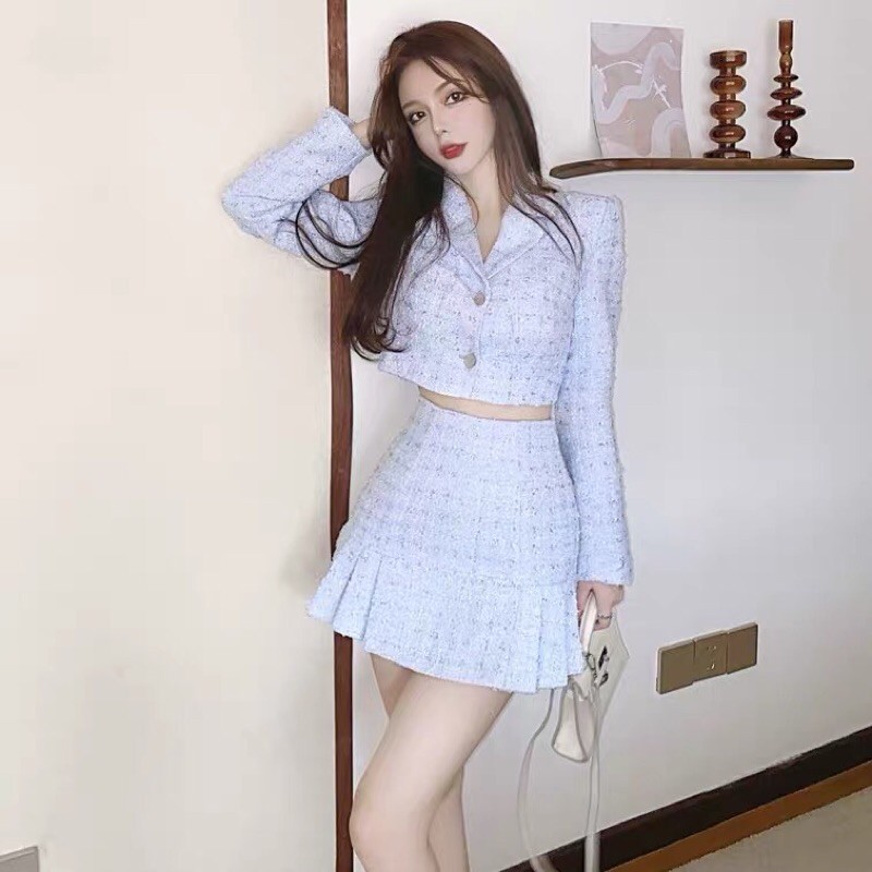 Set Váy Dạ Xanh [KÈM ẢNH THẬT]