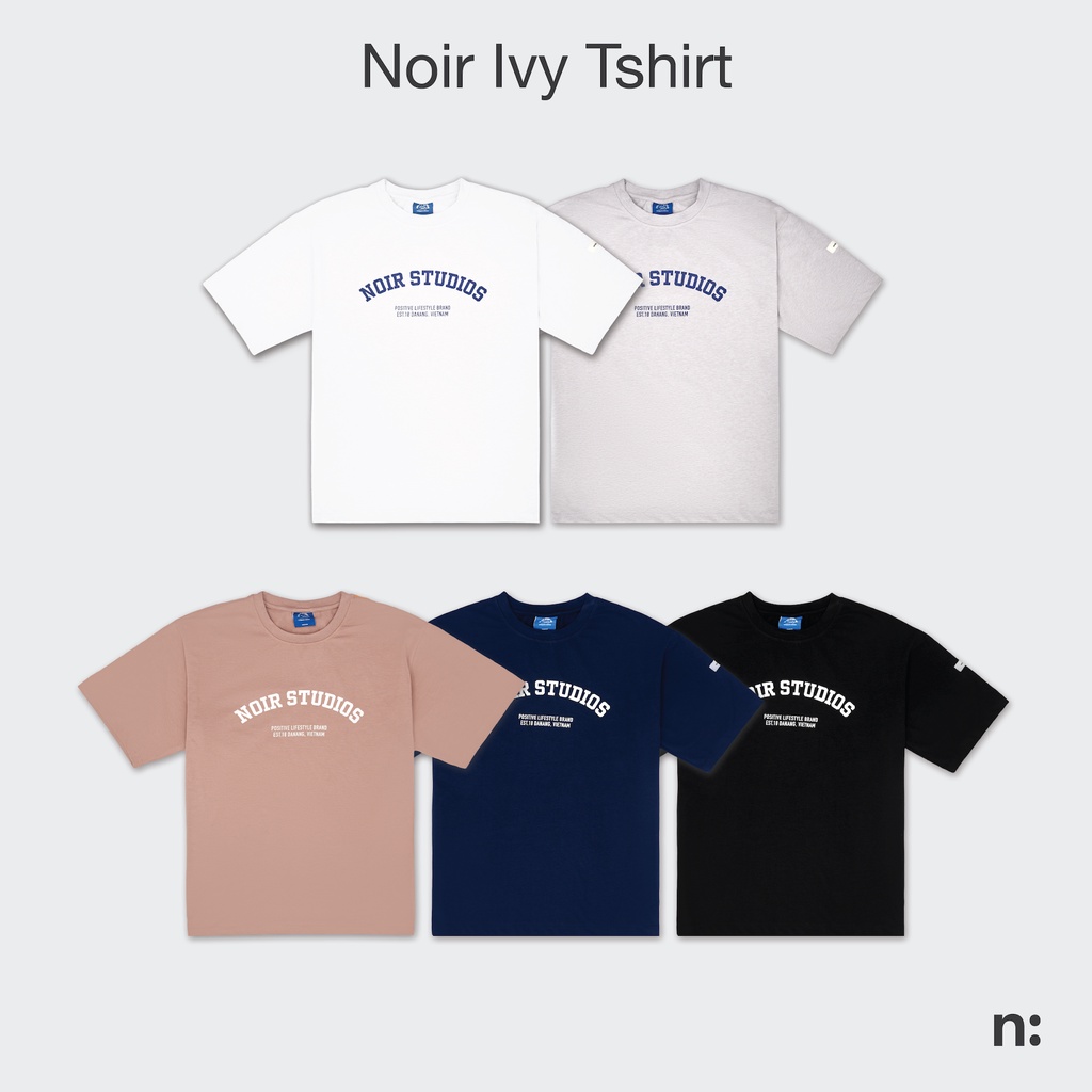 ÁO THUN NOIR IVY - NAM NỮ DÁNG RỘNG - NOIR STUDIOS