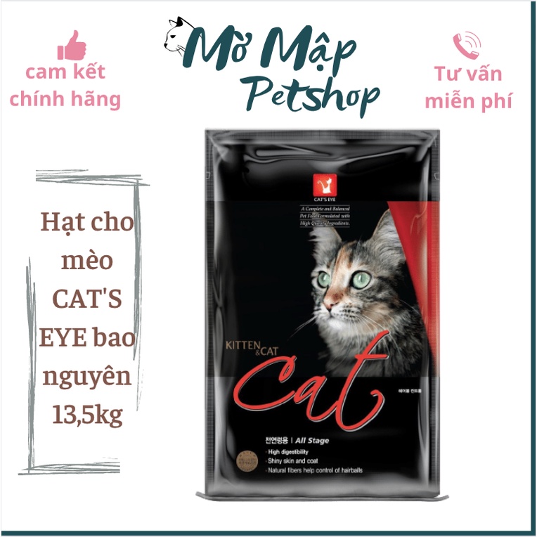 Hạt Thức Ăn Khô CATSEYE Tiêu Búi Lông Cho Mèo – Xuất Xứ Hàn Quốc – MỜ MẬP PETSHOP – Bao Nguyên 13,5kg