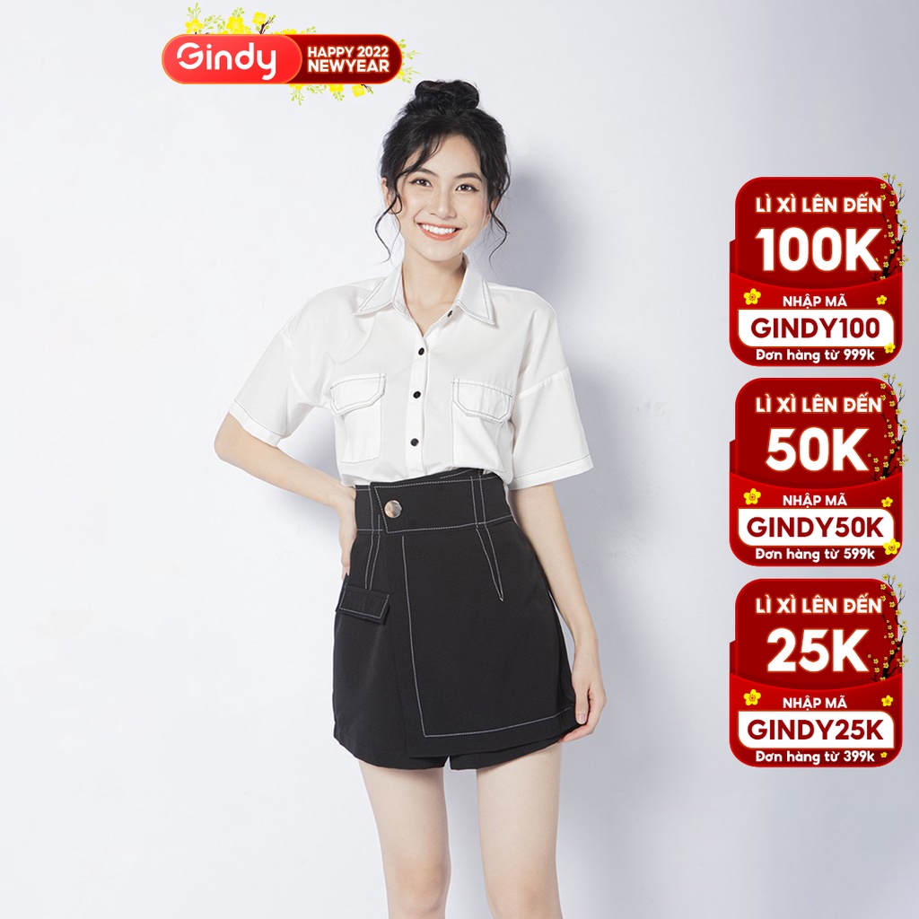Quần giả váy ngắn GINDY chỉ nổi thời trang công sở, học sinh V20022