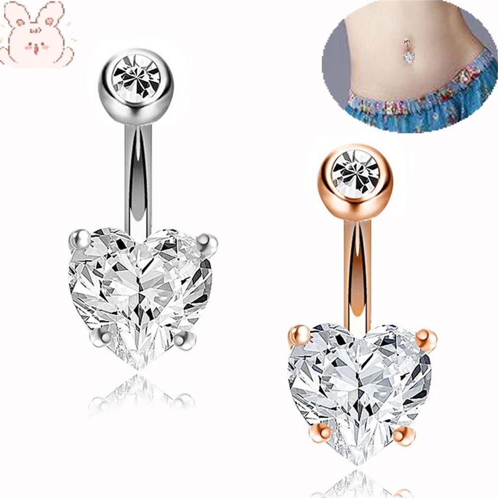 Khuyên Rốn Dạng Thanh Tạ Hình Trái Tim Không Cần Xỏ Khuyên