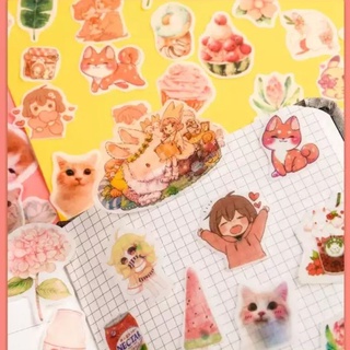 Túi 100 hình dán sticker pvc trang trí