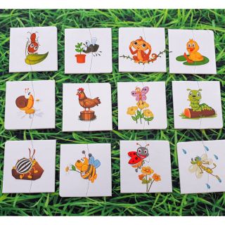 GHÉP HÌNH 2 MẢNH & TÌM BÓNG CON VẬT