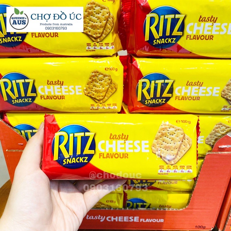 Bánh quy giòn Ritz Snackz vị phô mai & vị hành tây - nhập Úc 🇦🇺