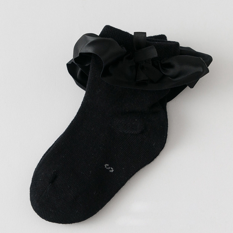 Tất cotton đính nơ cho bé 2-4 tuổi