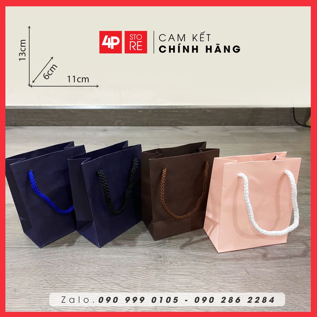 01 TÚI KRAFT HÔNG CAM 11X13X6CM - HỎA TỐC