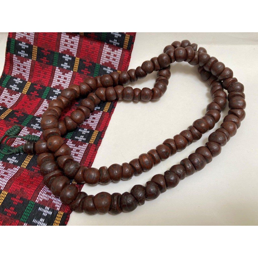Chuỗi 108 hạt Bồ đề Phật nhãn tự nhiên Nepal  - Nepali Handmade Traditional Bhodi Chitta Mala