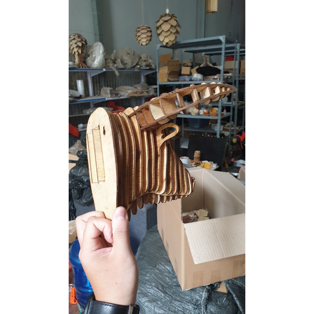 Đầu trâu 3D mô hình - Đầu trâu gỗ trang trí nhà cửa siêu đẹp | BigBuy360 - bigbuy360.vn