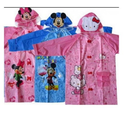 Áo mưa trẻ em họa tiết Disney cao cấp gọn nhẹ bền bỉ bé dễ dàng tự sử dụng hoặc gấp gọn mang theo