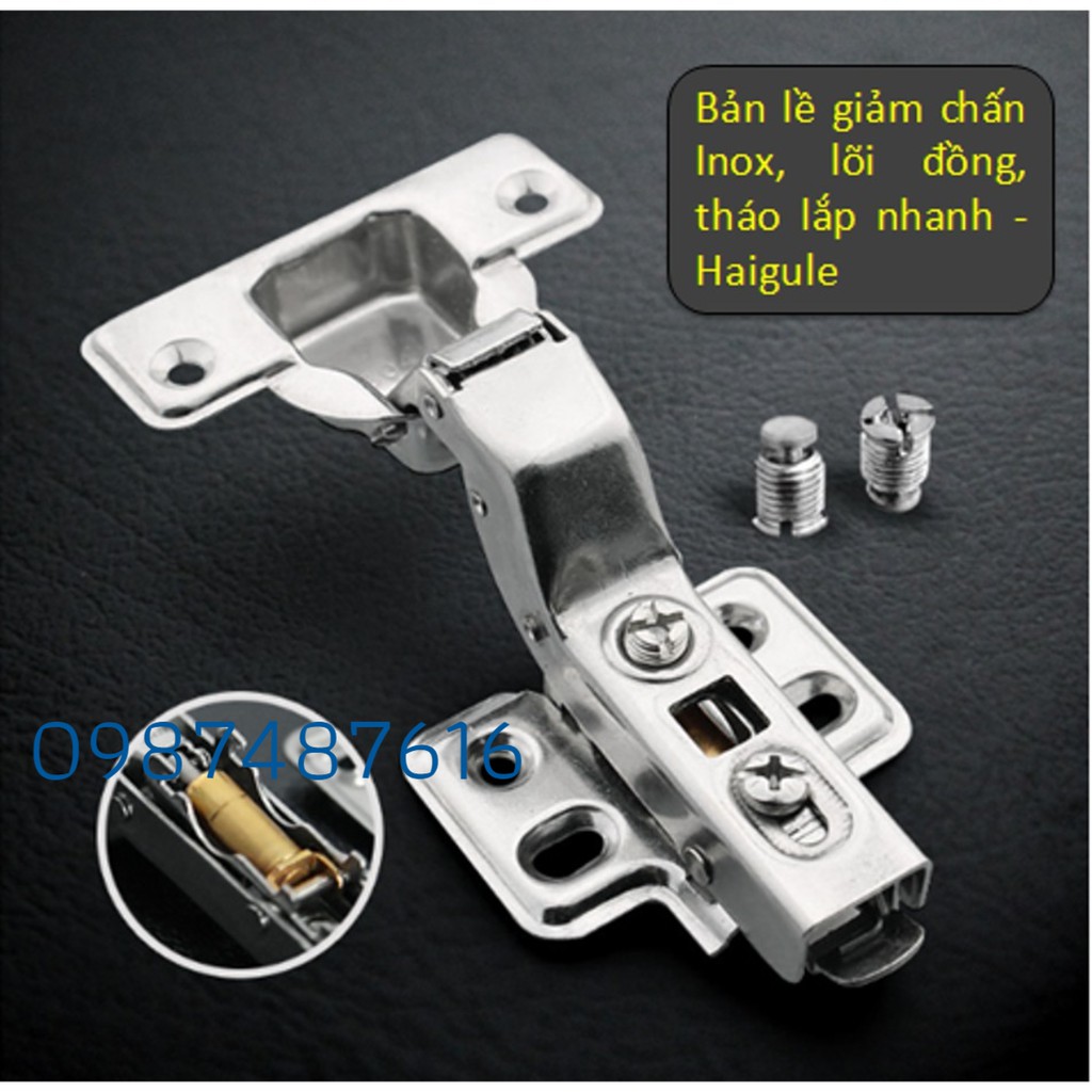 Bản lề giảm chấn Inox 304, lõi đồng,tháo lắp nhanh BOSS