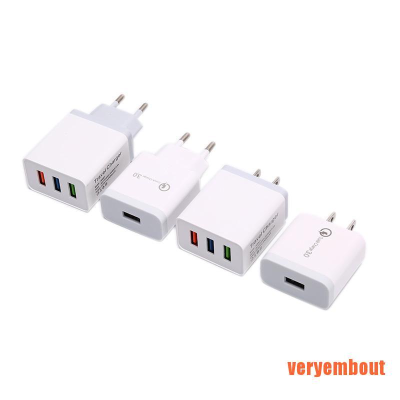 Củ Sạc Nhanh USB 3.0 18W Gắn Tường Tiện Dụng