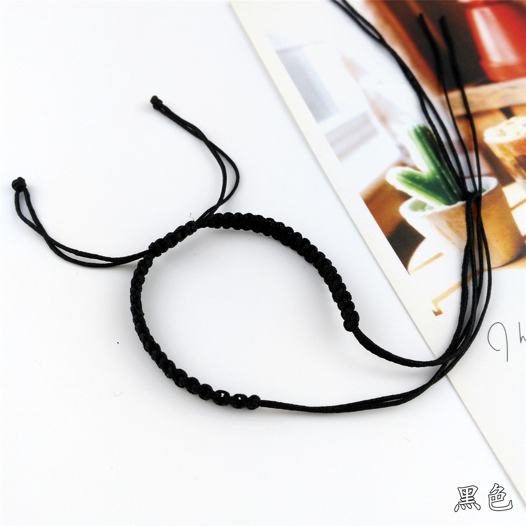Ice Yingge Vòng Tay Dây Bện Xỏ Hạt Cườm Thắt Nút Bán Vĩnh Cửu Thủ Công Phong Cách Đơn Giản Phù Hợp Với Người Lớn Và Trẻ Em