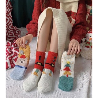 Set quà tặng NOEL tất lông cừu nữ