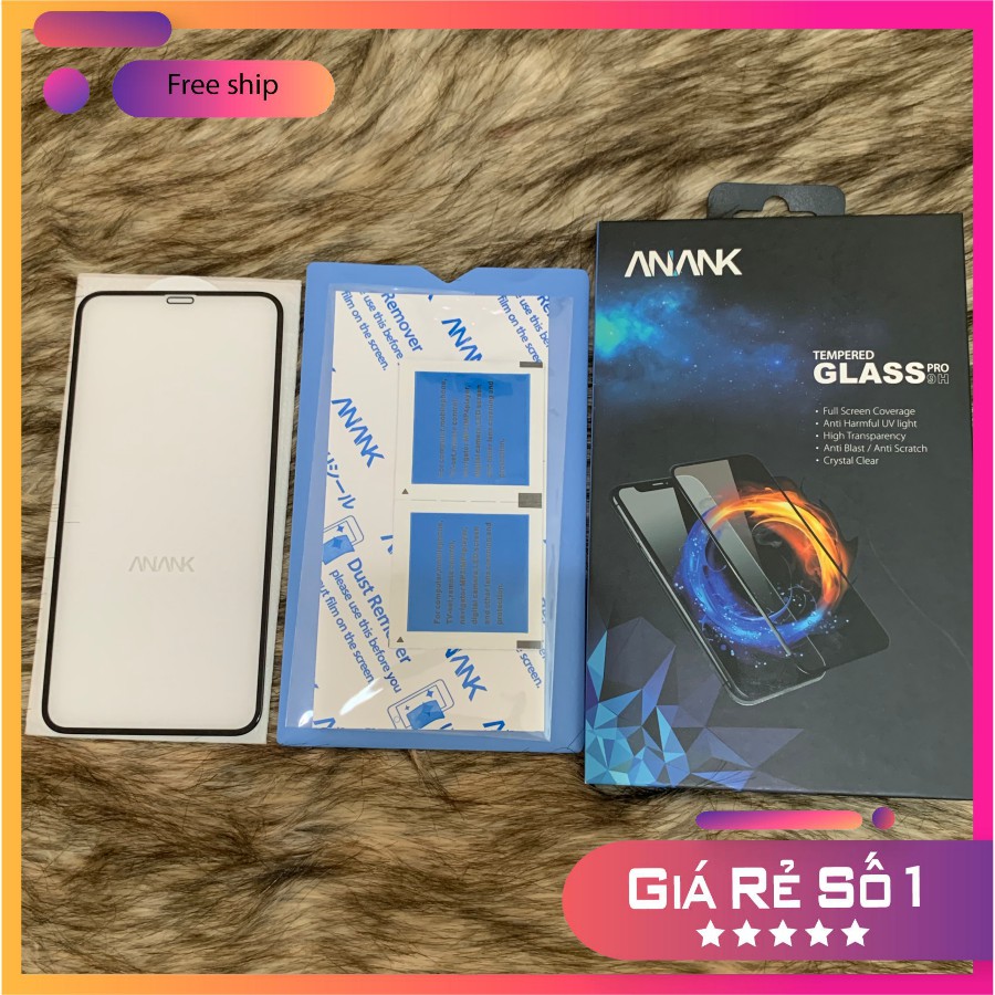 Kính cường lực Iphone ANANK FULL MÀN HÌNH CHO 15, 15 Pro, 15 Pro Max14, 14 pro, 14 pro max, 13, 13 pro, 13 pro max