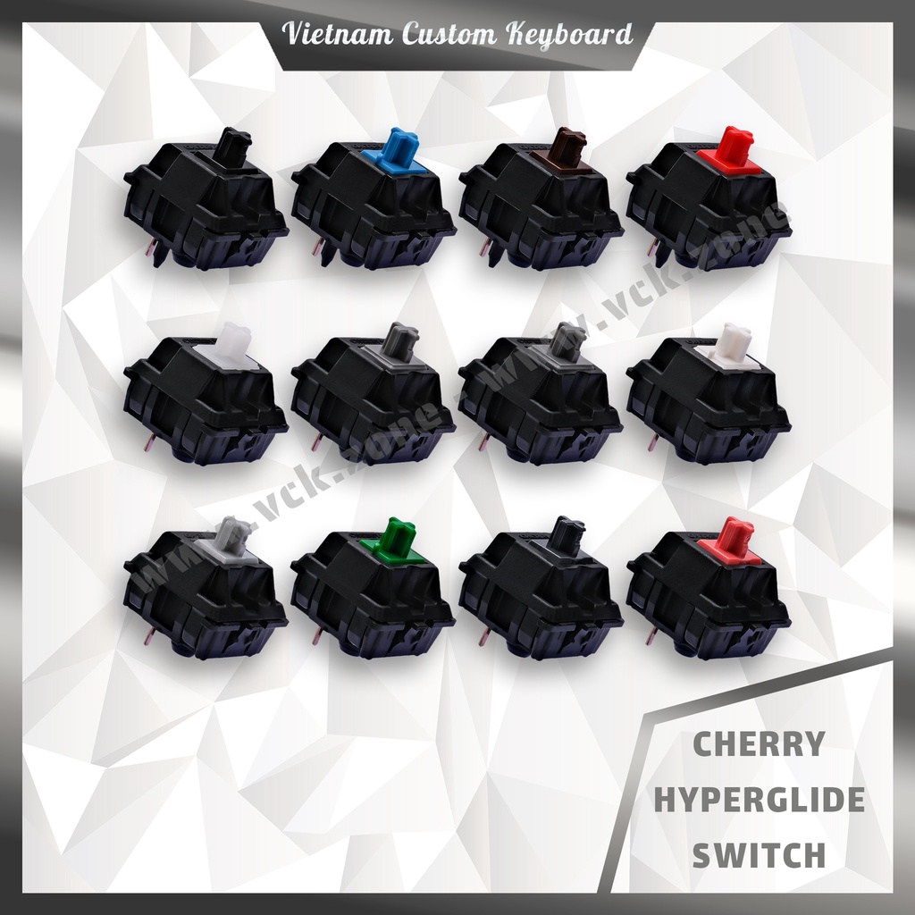 Cherry HyperGlide Switch | HG Black Blue Brown Red Clear Silent | Gateron Akko Cherry KTT | Dùng Cho Bàn Phím |VCK