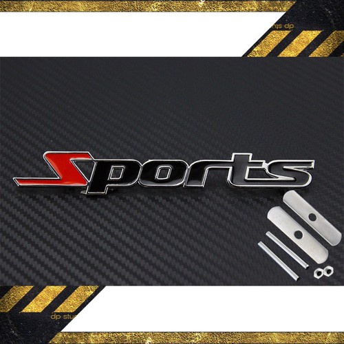 Tem chữ sport kim loại trang trí thân xe giúp chiếc xe trông thể thao và khỏe khoắn