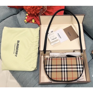 Túi kẹp nách W488-21 Bbr Olympia Vintage-Check Zipped Shoulder Bag fullbox vip tiện sang