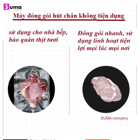 máy đóng gói bảo quản thực phẩm-hút chân không-tặng kèm 15 túi