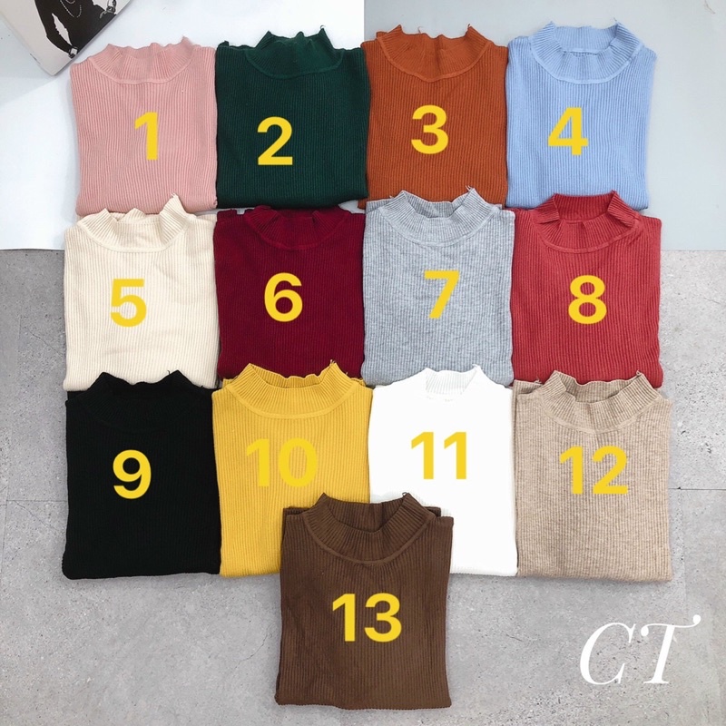 Áo len tăm cổ 3 phân hàng loại 1 | BigBuy360 - bigbuy360.vn