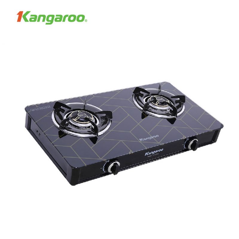 Bếp gas đôi dương kính Kangaroo KG526M - có đầu hâm