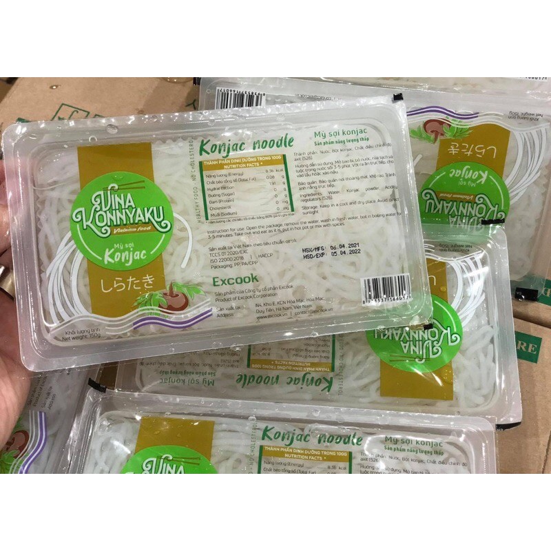 Bún/Mỳ Phở ăn kiêng Konjac Excook, mì Konjac không tinh bột eat clean lowcarb