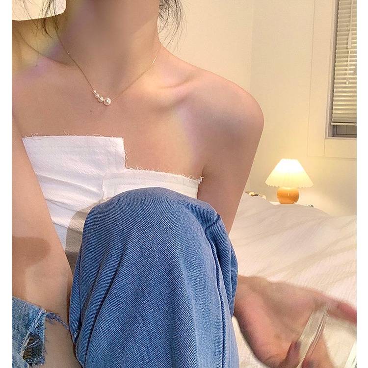 Dây Chuyền Mạ Bạc Đính Ngọc Trai Sang Trọng Thời Trang Mùa Hè 2022